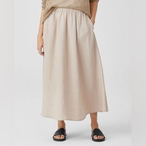 Eileen Fisher Organic Linen Pocket Skirt | BNWT